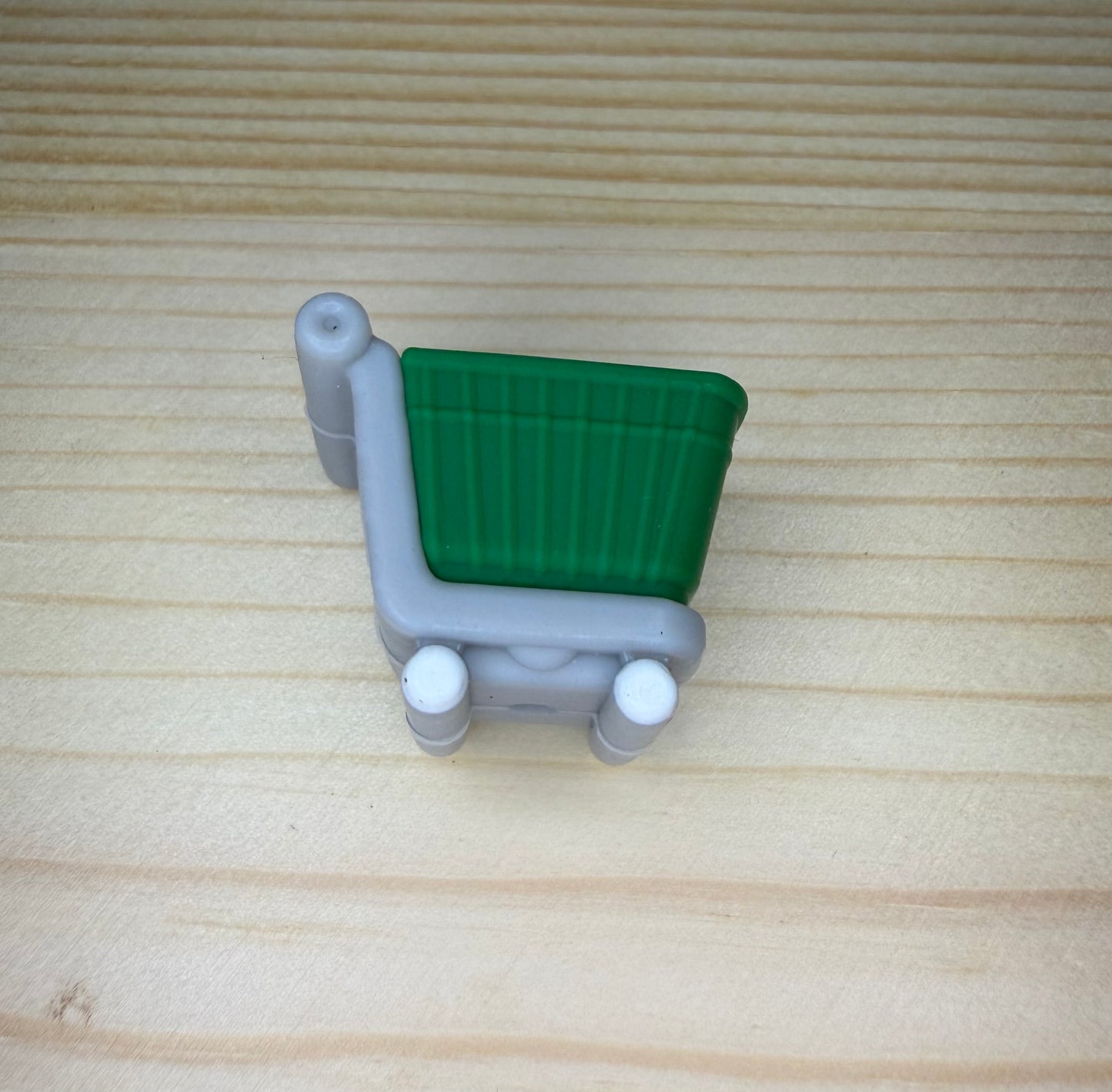 Focal Bead - Shopping Cart Green