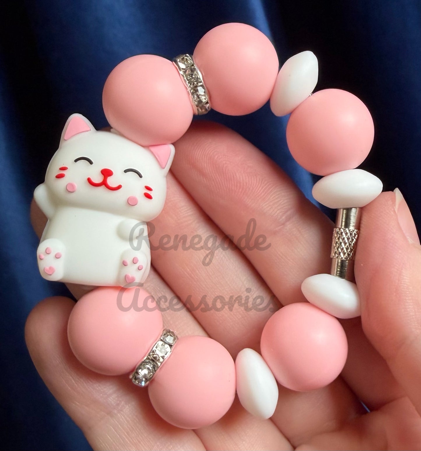 Silicone Charm - Lucky Cat