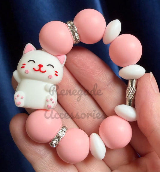 Silicone Charm - Lucky Cat