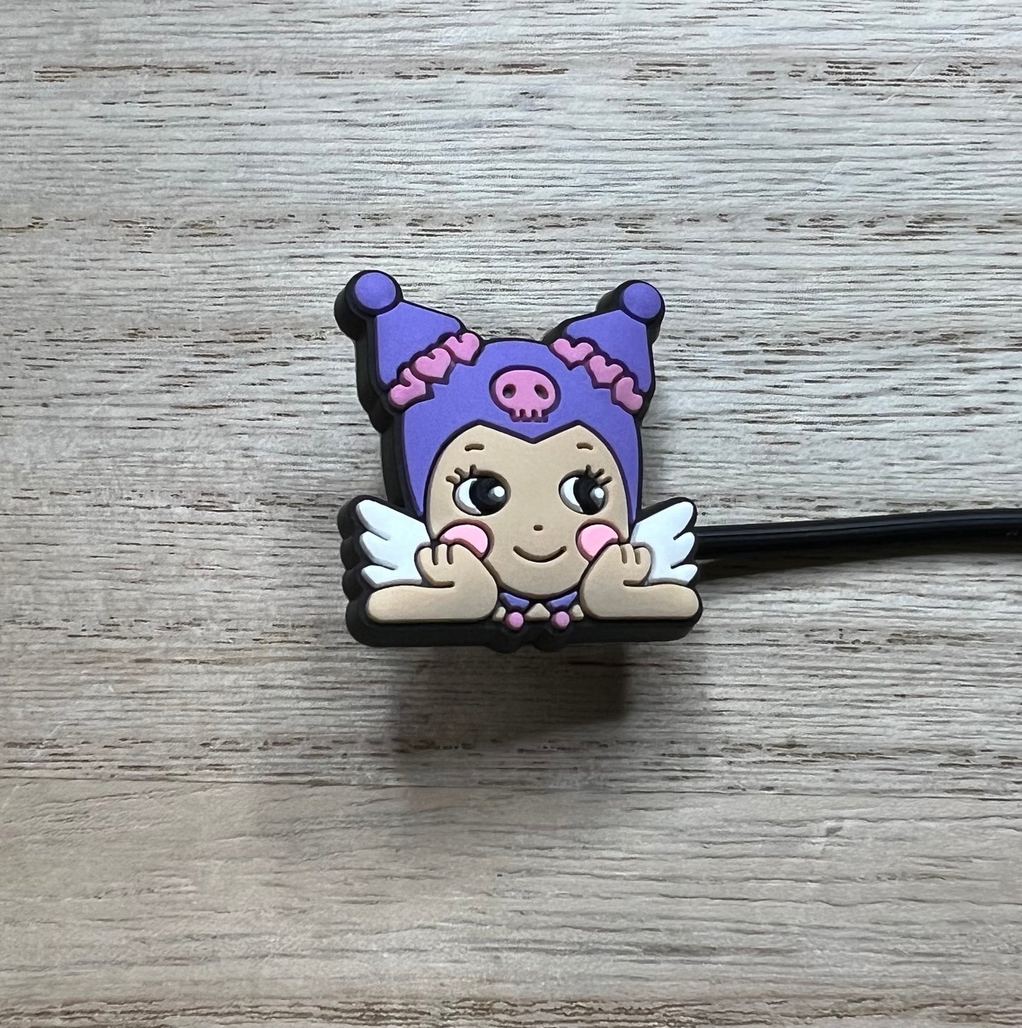 Straw Topper - Angel HK Kuro Character