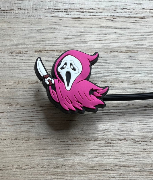 Straw Topper - Ghostface Pink - Character