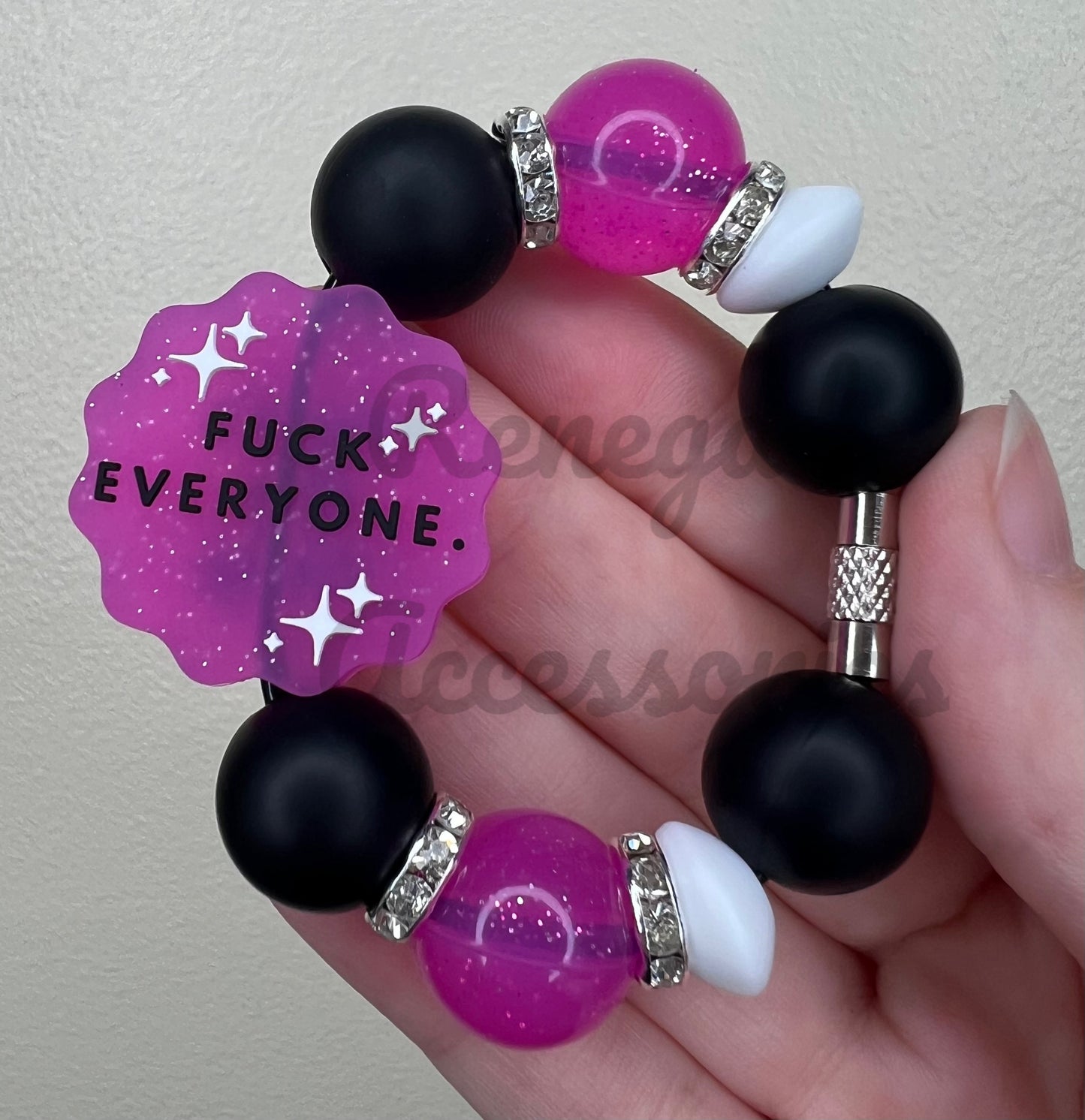 Silicone Charm - Here’s The Thing F**k Everyone (Double Sided)