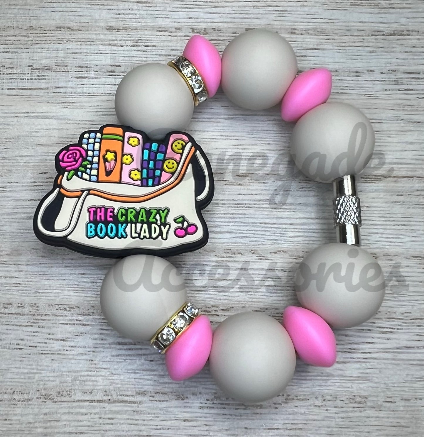 Silicone Charm - The Crazy Book Lady