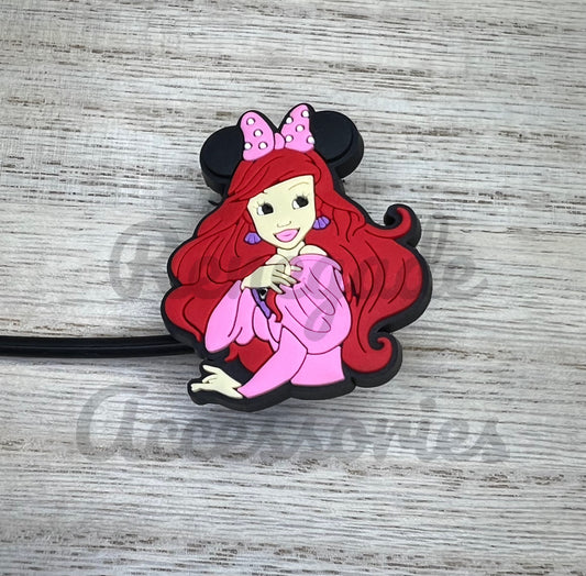 Straw Topper - Mermaid Princess Mouse Ears