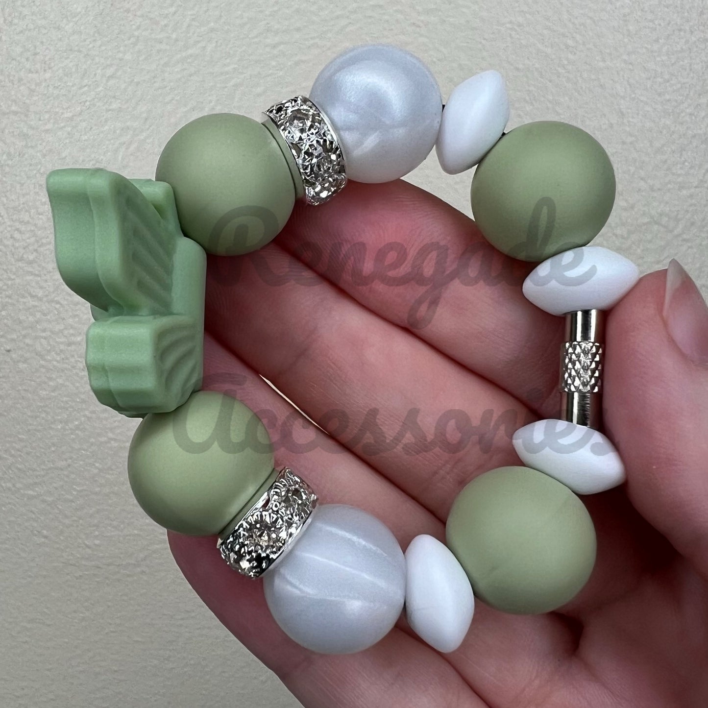 Silicone Charm - Green Butterfly - Autumn Bloom