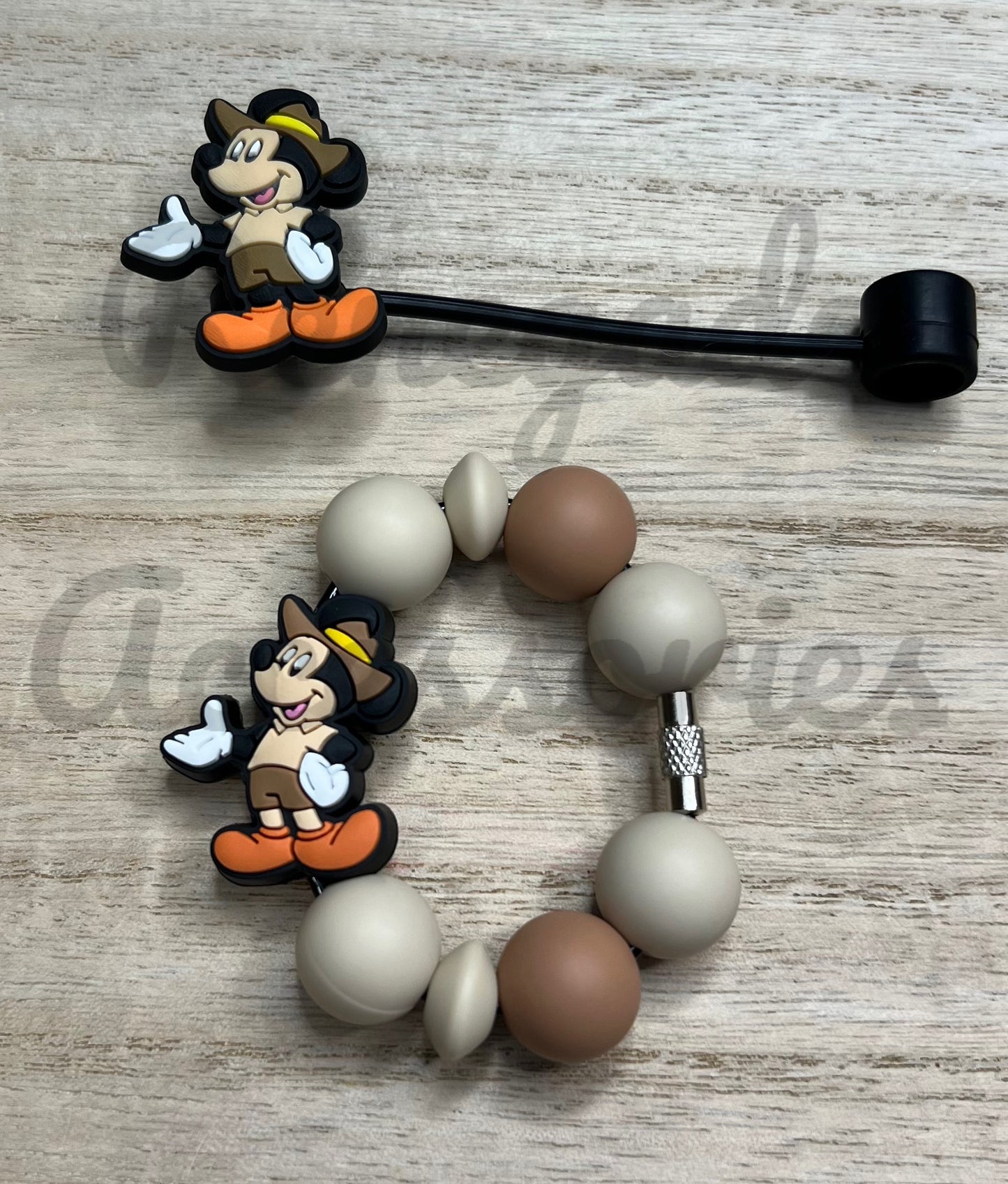 Silicone Charm & Topper SET - Mouse Ears Boy
