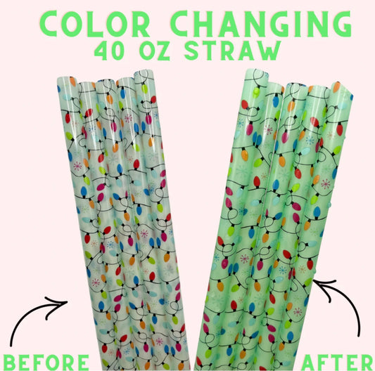 Color Changing Straw - Christmas Lights