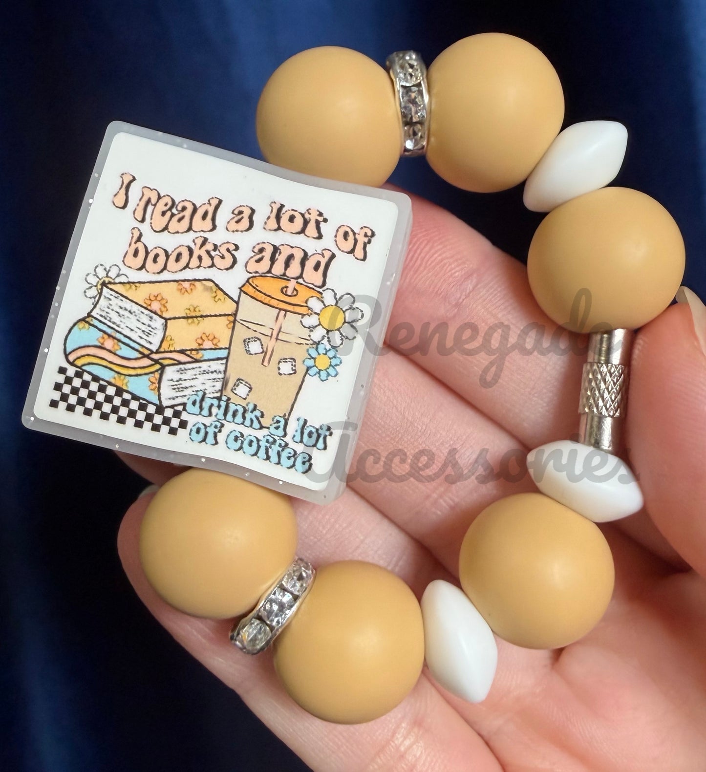 Silicone Charm - Books & Coffee