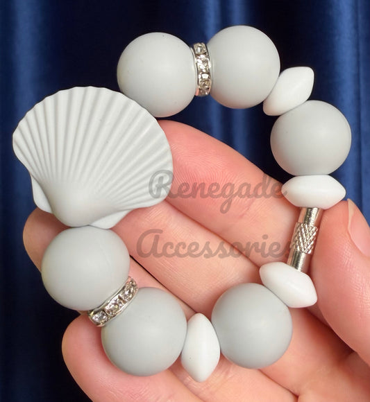 Silicone Charm - Grey Seashell