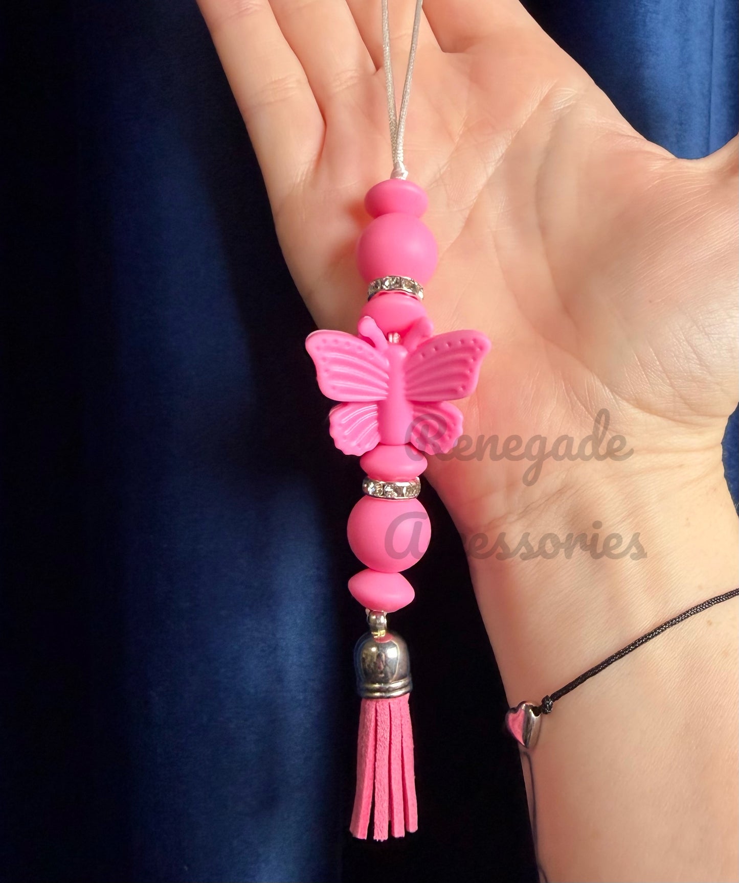 Silicone Charm - Enchanted Charms - Pink Butterfly - Pretty In Pink 🖤32 Oz Sport🖤