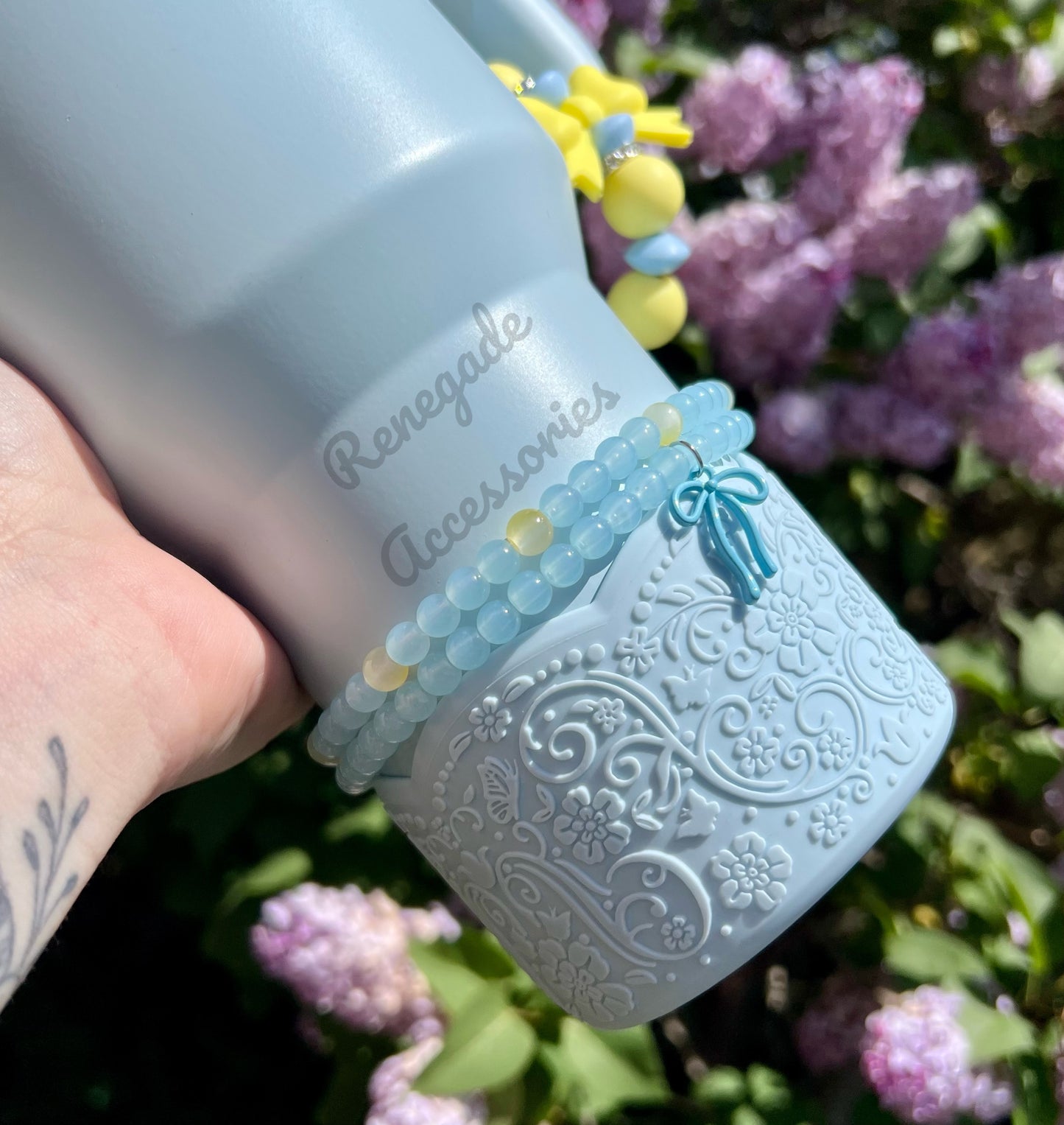 Tumbler Bracelet - Spring Blue Bow - Stanley