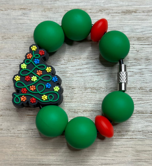 Silicone Charm - Christmas Tree Paws