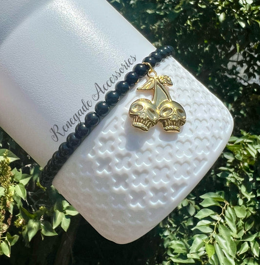 Bracelet Stack - Gold Cherry Skulls - HYDROJUG
