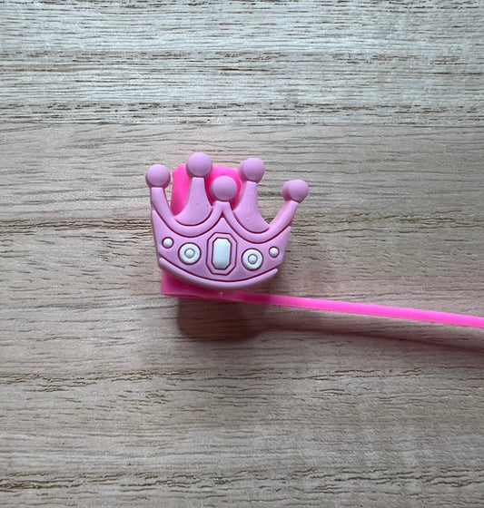 Straw Topper - Pink Crown Doll