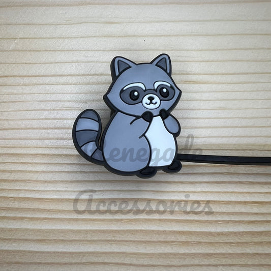 Straw Topper - Raccoon