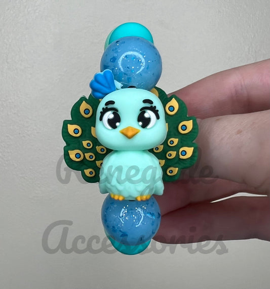 Silicone Charm - Peacock