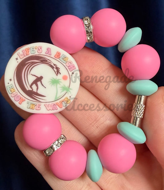 Silicone Charm - Life’s A Beach Enjoy The Waves
