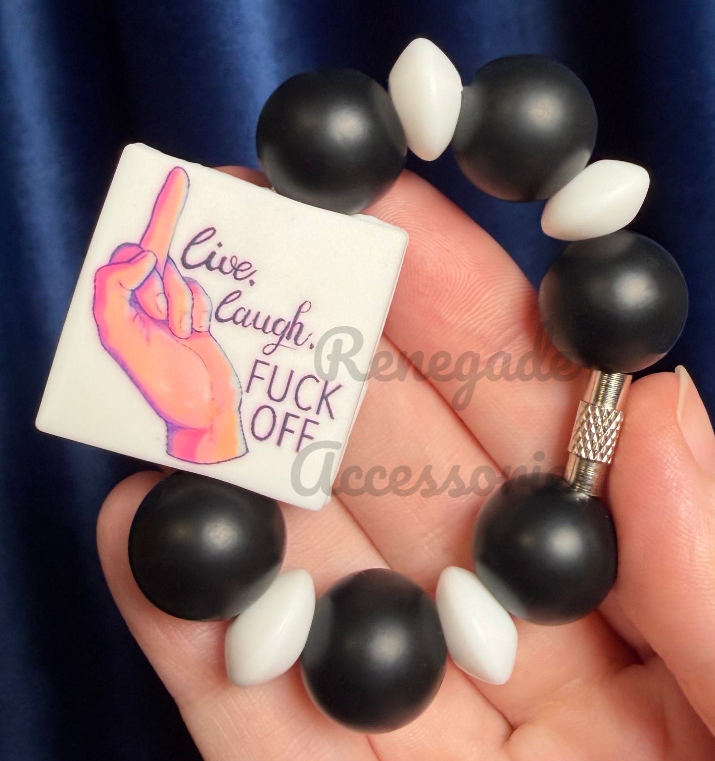 Silicone Charm - Live Laugh F**k Off