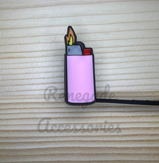 Straw Topper - Pink Lighter
