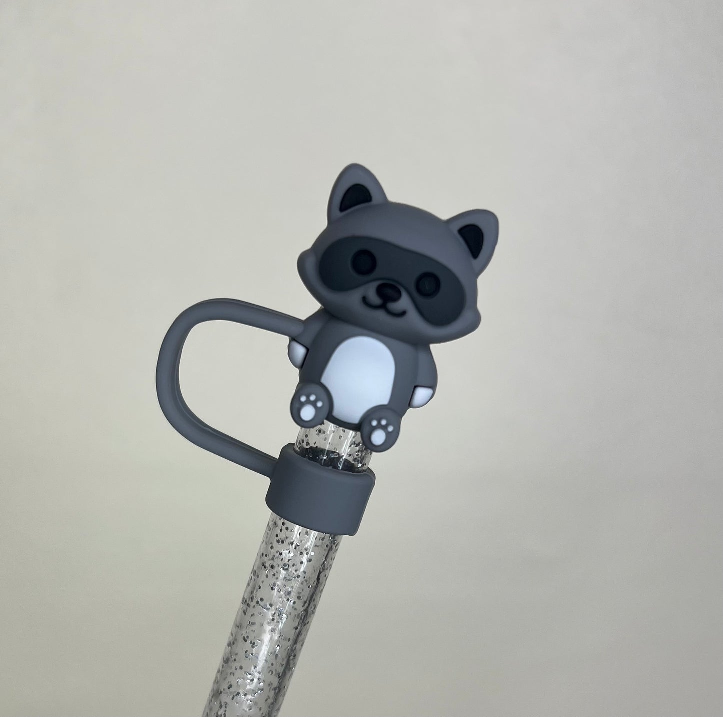 Straw Topper 3D - Raccoon