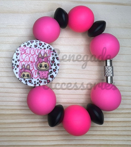 Silicone Charm - Bubu Pink Cheetah
