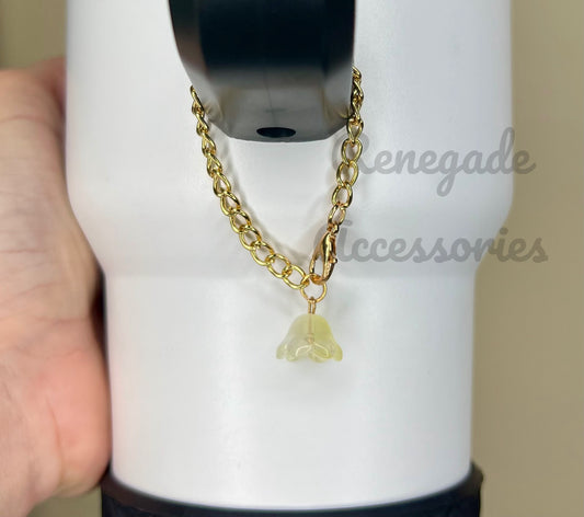 Metal Charm - Flower - Yellow