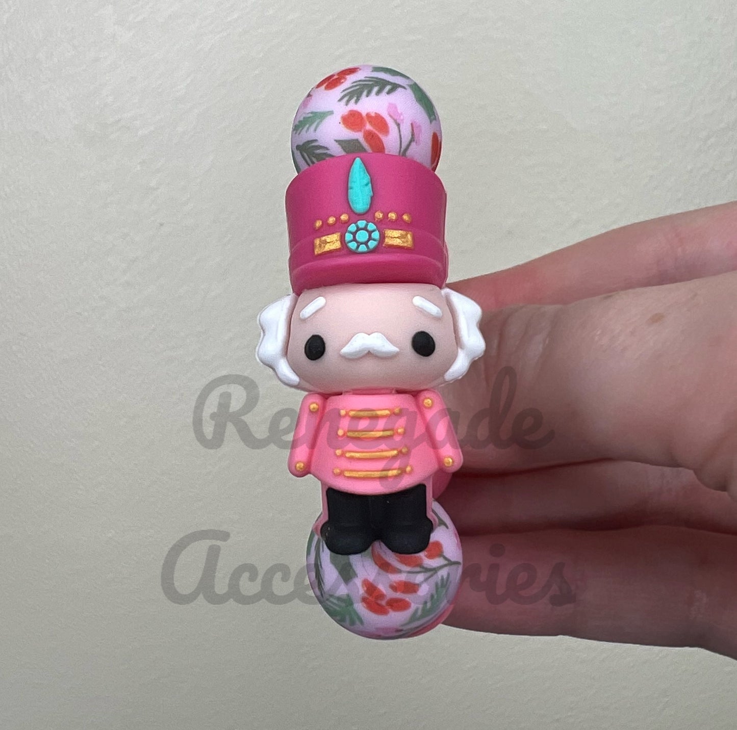Silicone Charm - Pink Nutcracker
