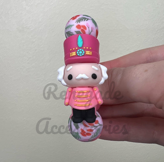 Silicone Charm - Pink Nutcracker