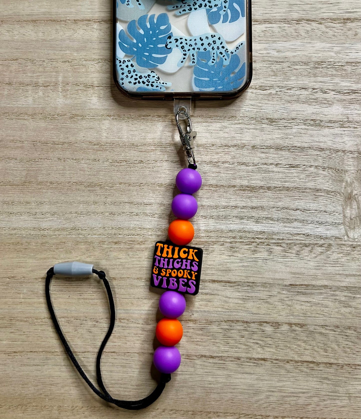 Phone Charm / Lanyard - Thick Thighs & Spooky Vibes