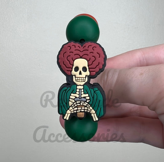 Silicone Charm - Sister Witches Skeleton Coffee