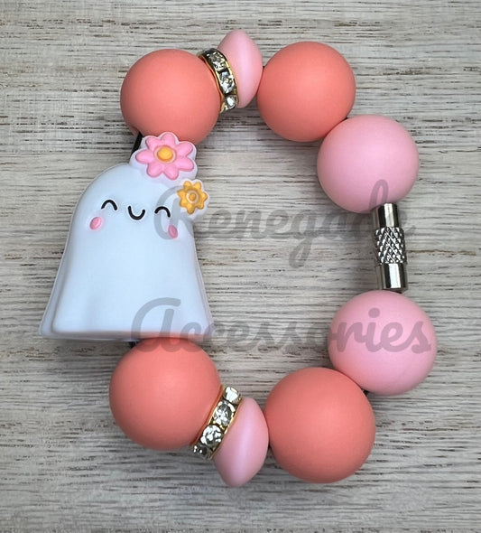 Silicone Charm - Summer Flower Ghostie