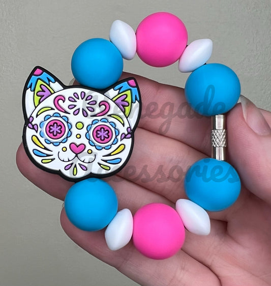 Silicone Charm - Day Of The Dead Cat