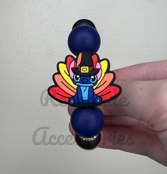 Silicone Charm - Blue Alien Turkey