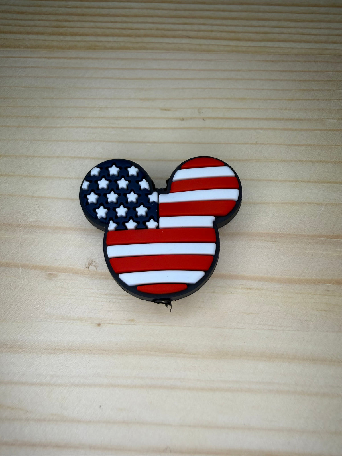 Focal Bead - Fourth Of July Mouse Ears