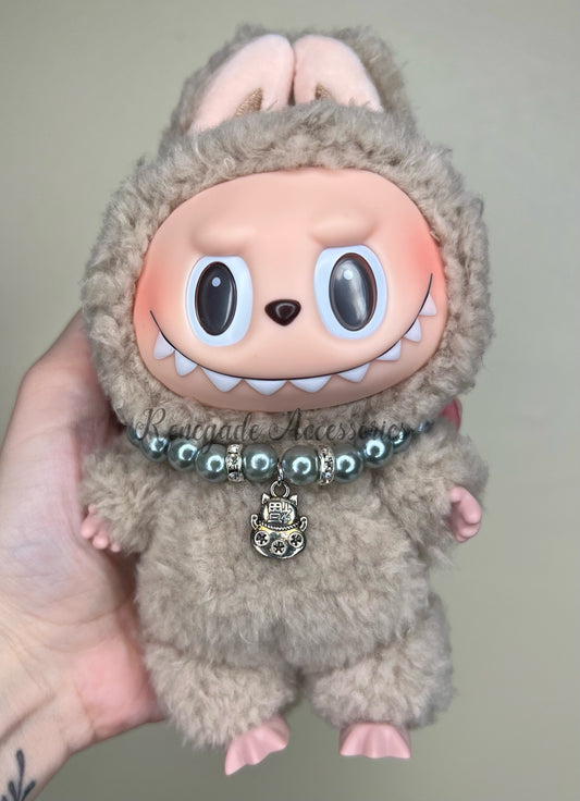 Bubu Necklace - Lucky Cat/Gray
