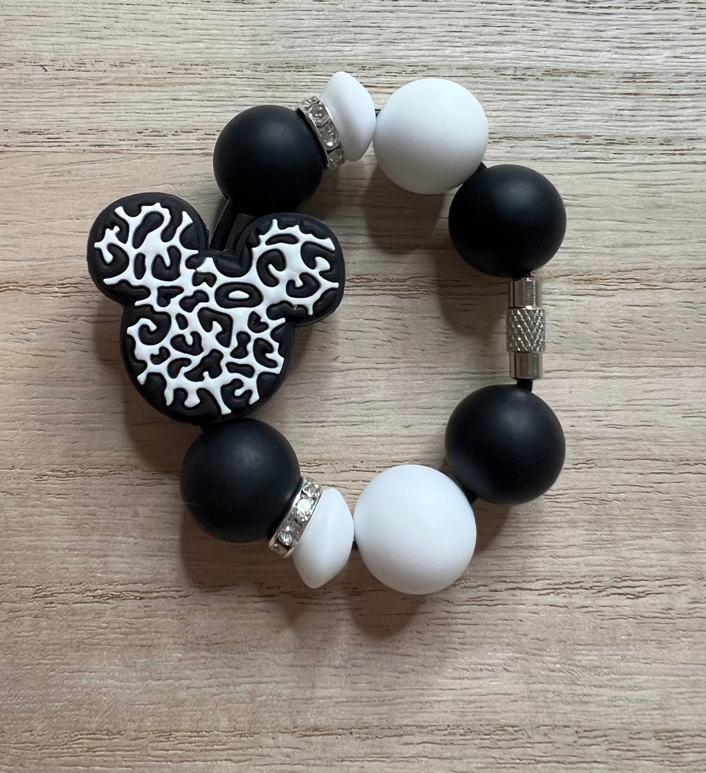 Silicone Charm - Mouse Ears Cheetah