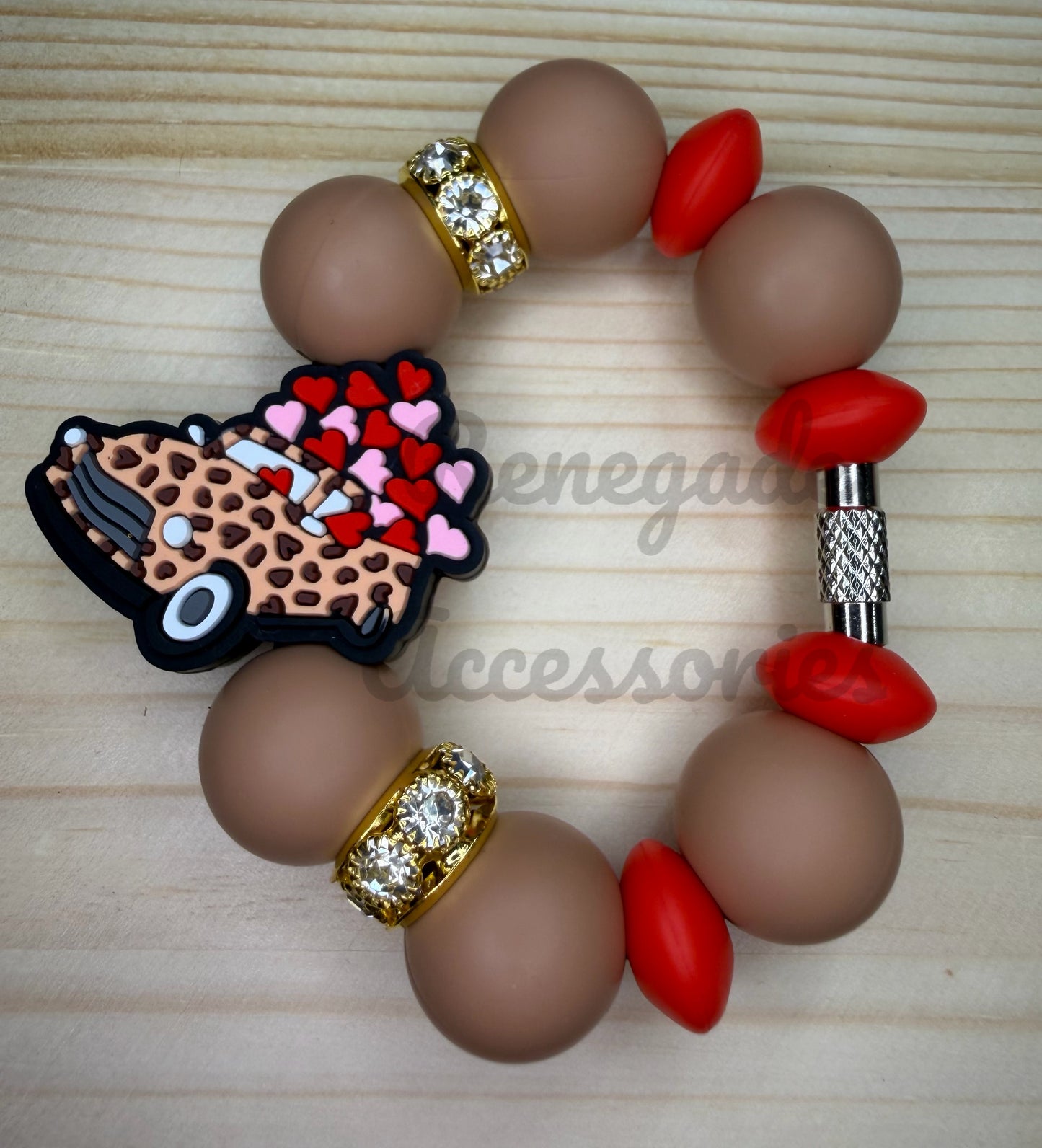 Silicone Charm - Leopard Love Truck