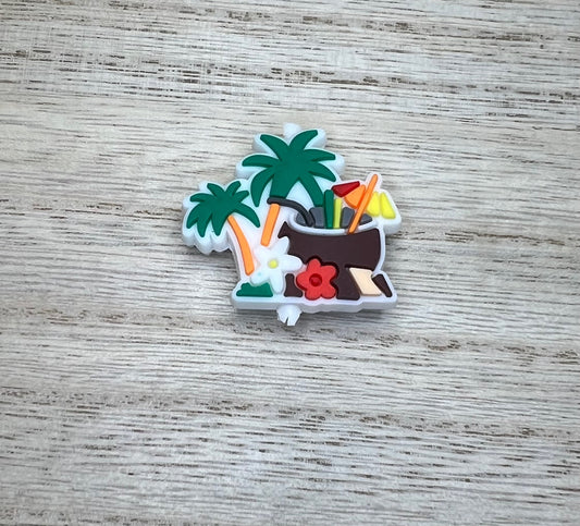 Focal Bead - Tropical - Palm Trees