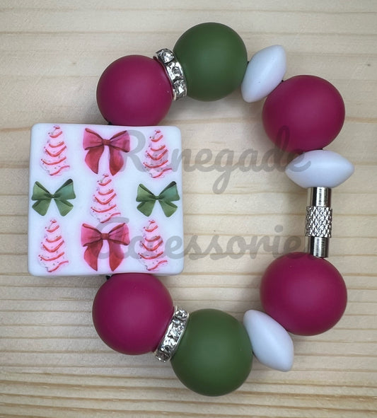 Silicone Charm - Tree Cake Bows