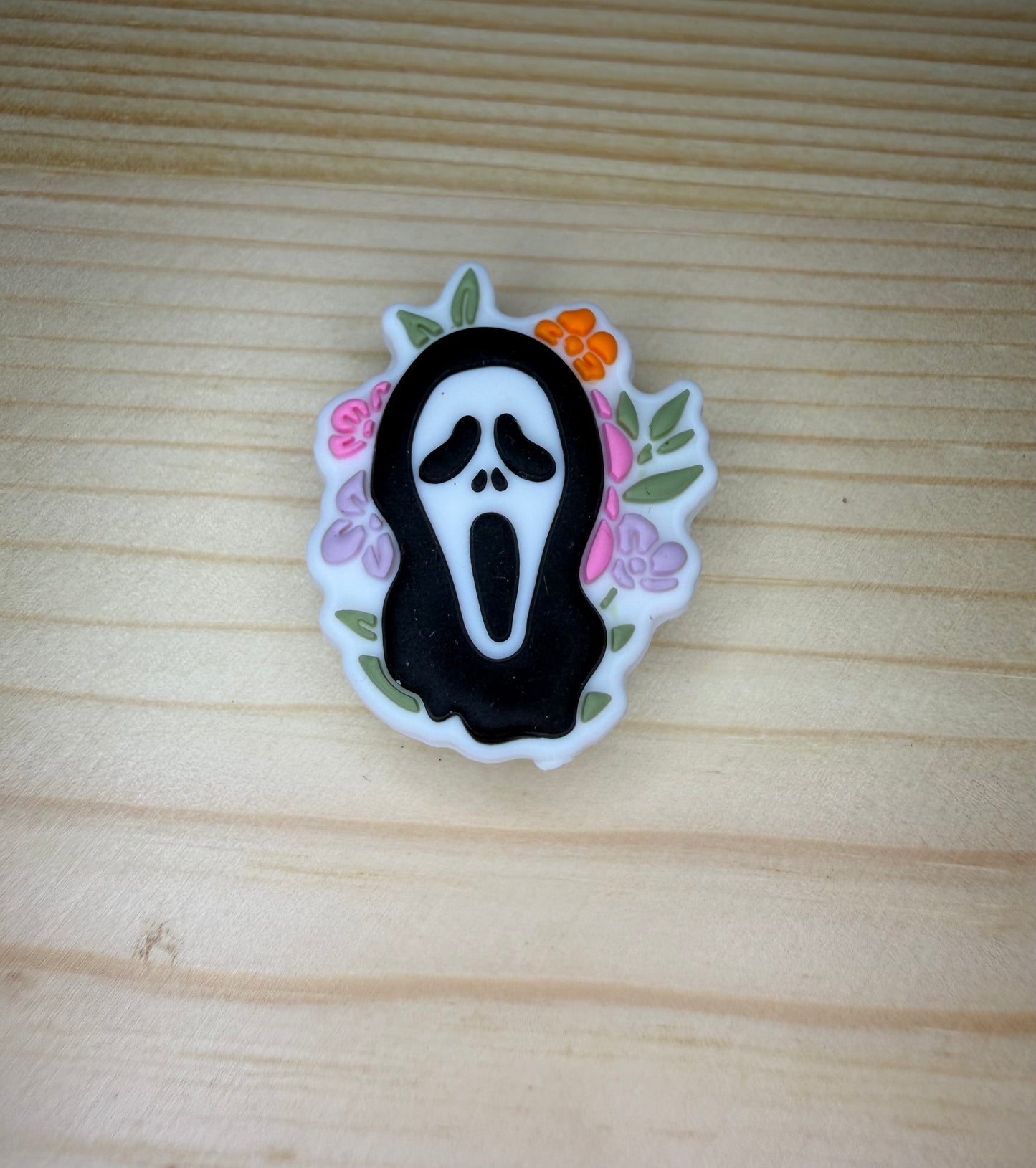 Focal Bead - Floral Ghostface