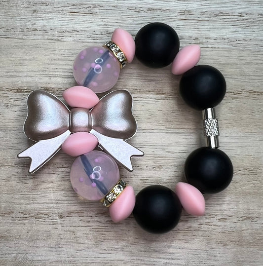 Silicone Charm - Rose Gold Bow