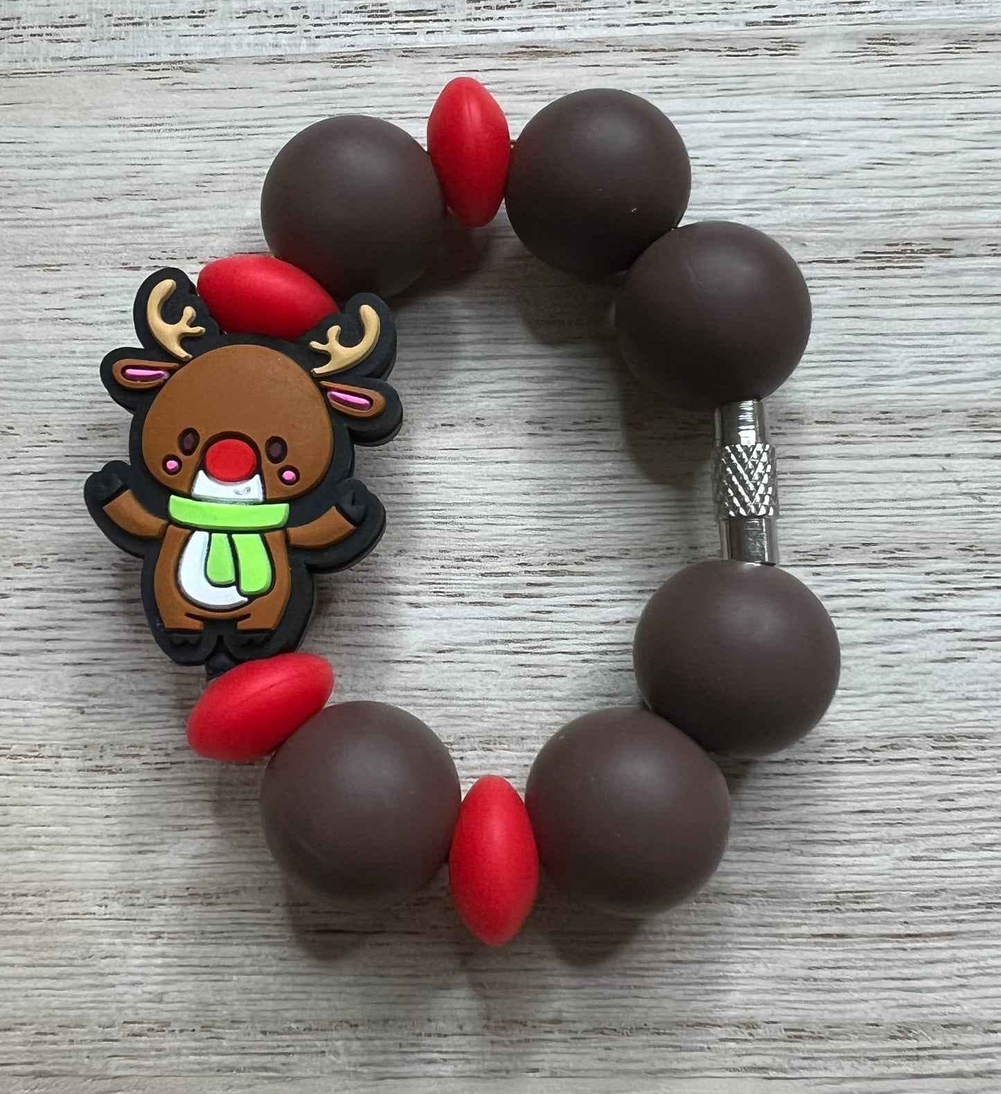 Silicone Charm - Rudolph Reindeer