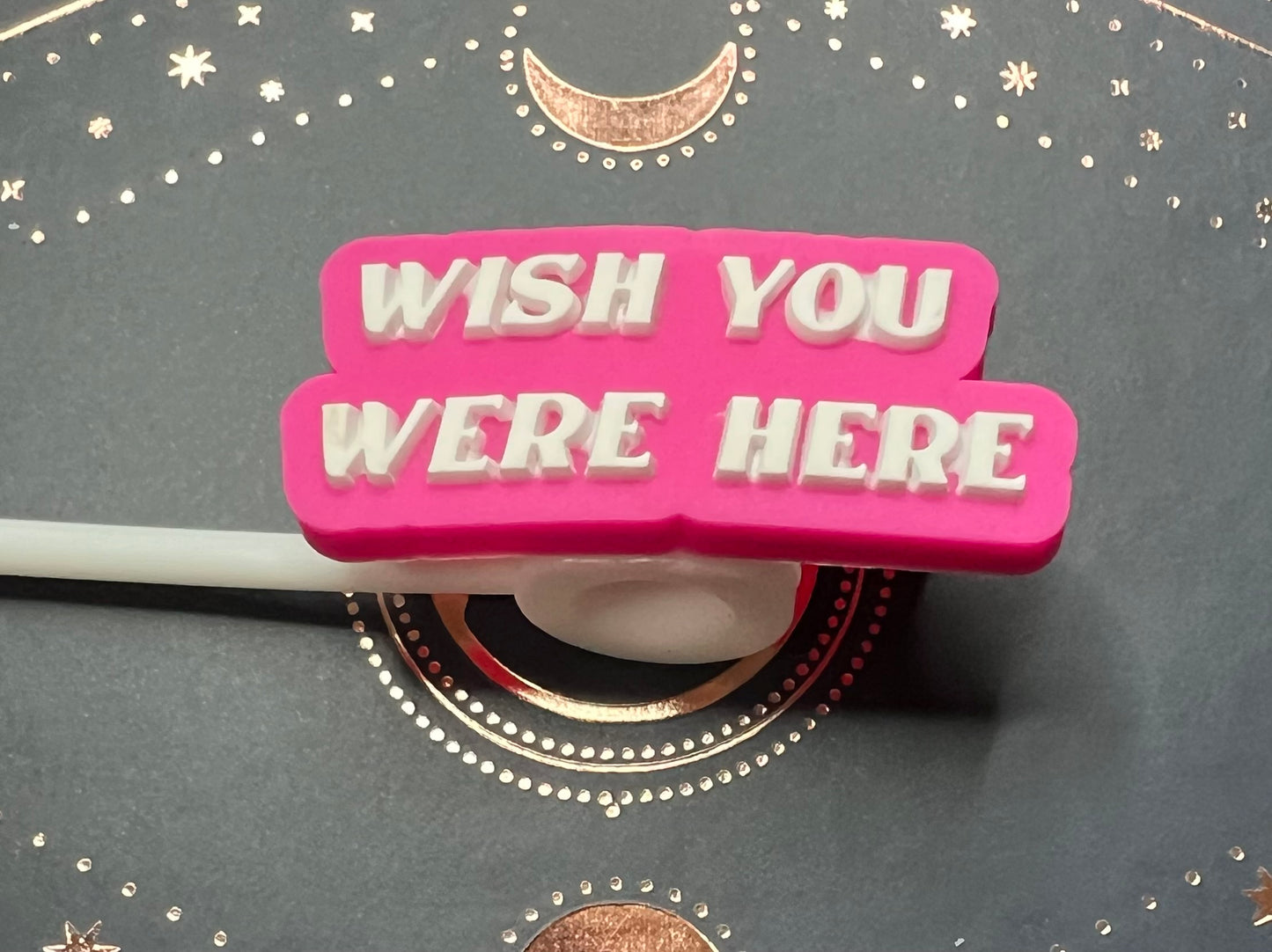 8MM Straw Topper - Wish You Were Here