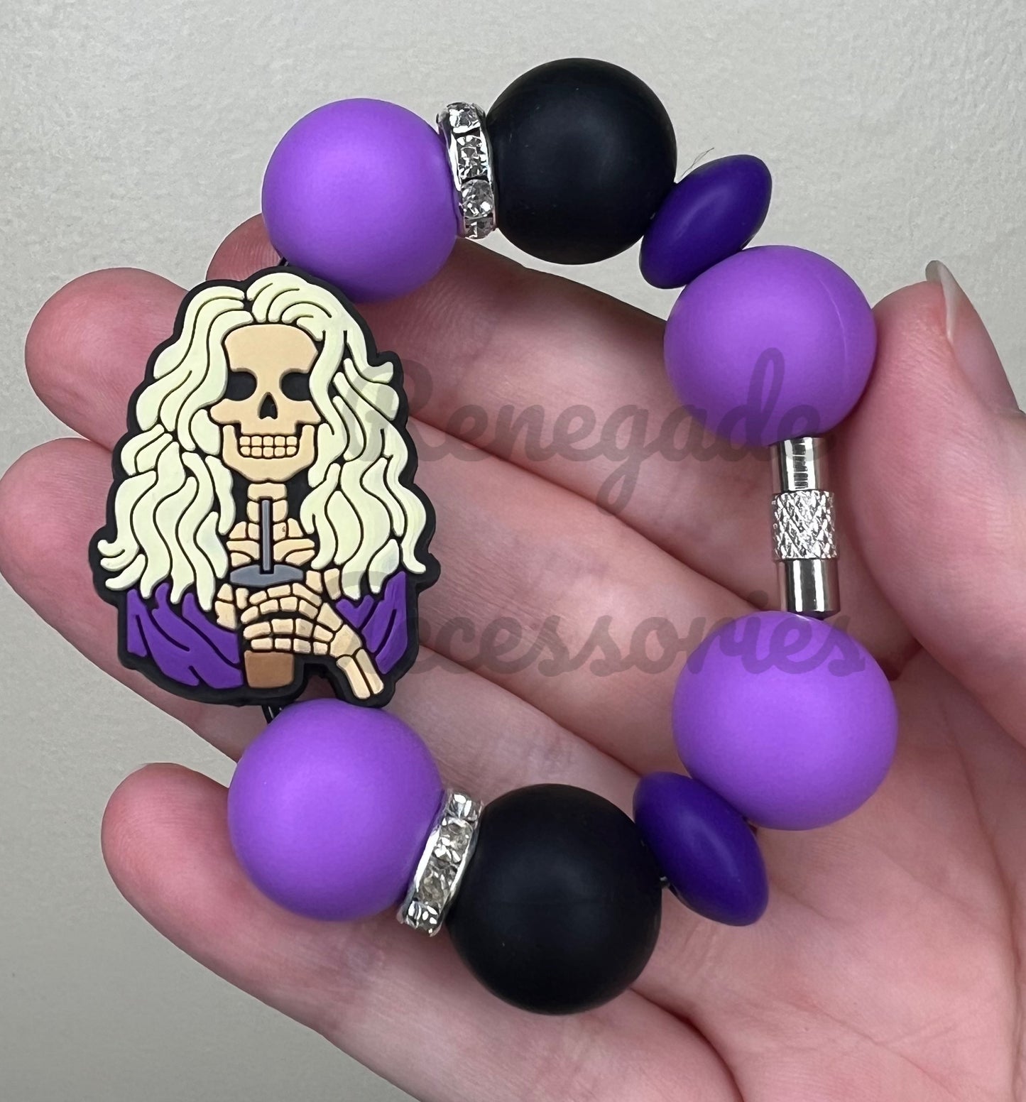 Silicone Charm - Skeleton Coffee Sister Witches