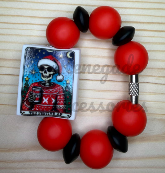 Silicone Charm - The Festive AF Tarot