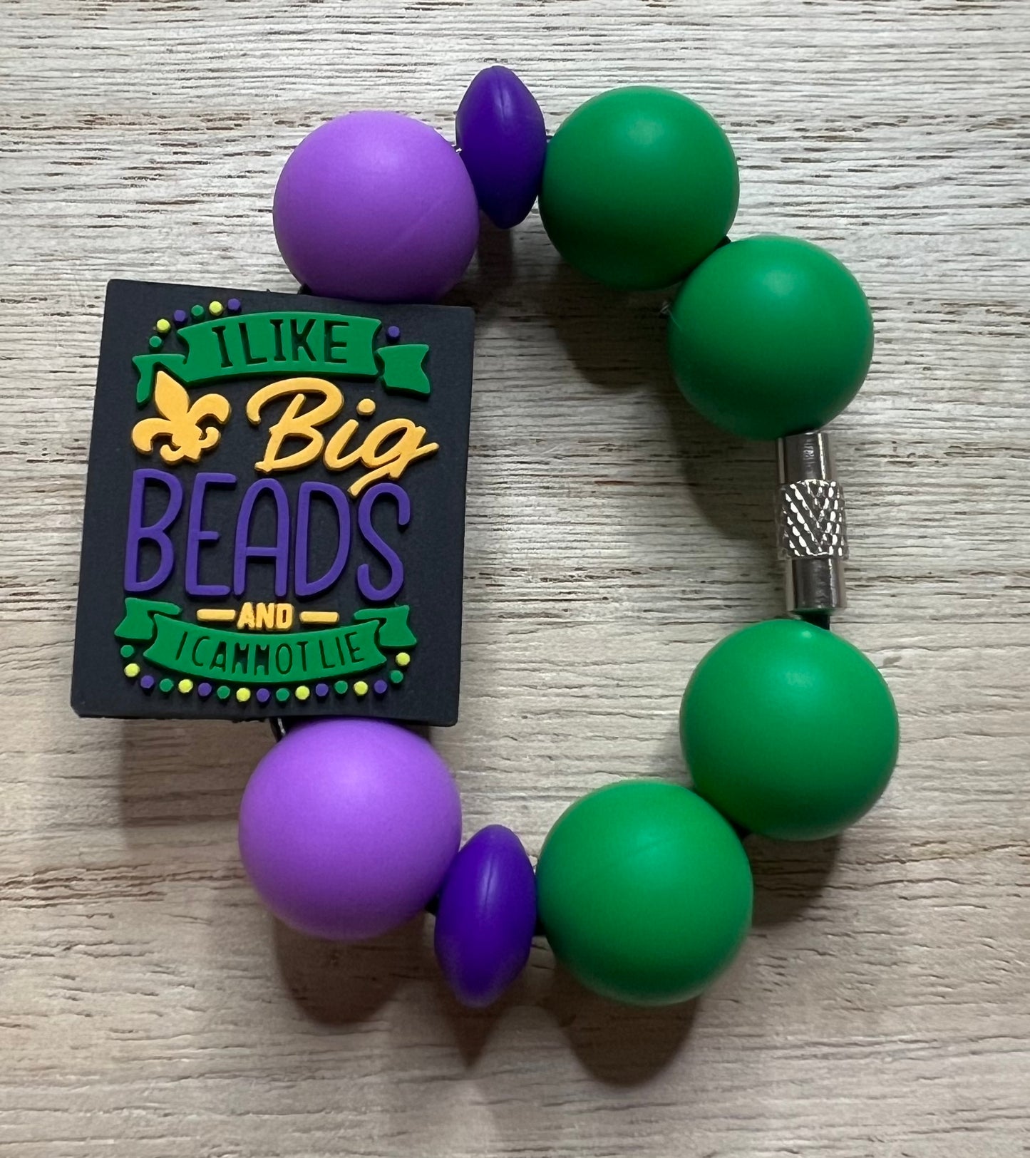 Silicone Charm - Mardi Gras - I Like Big Beads & I Cannot Lie