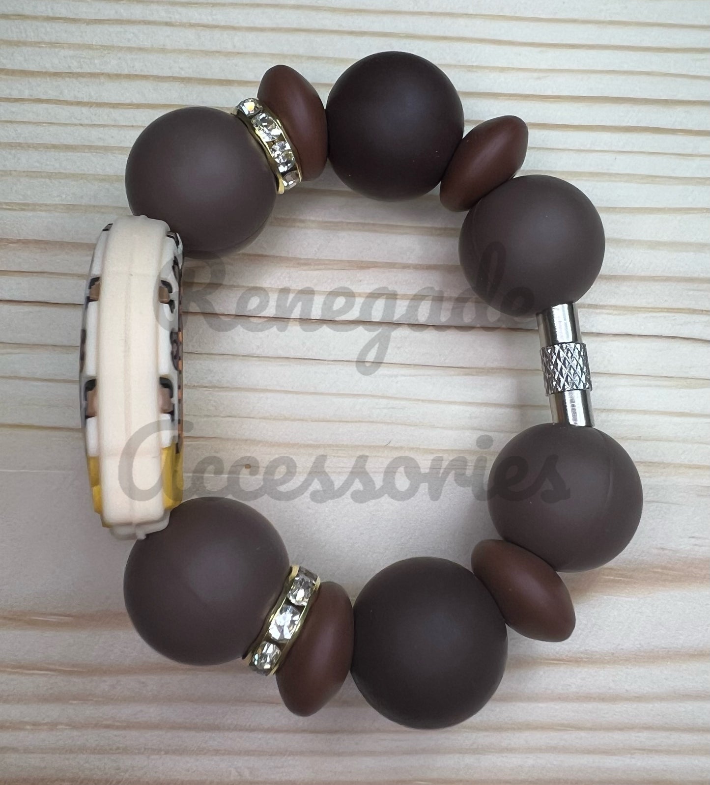 Silicone Charm - Hello Fall - Autumn Checkers/Caramel