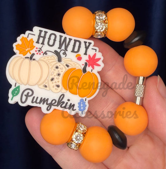 Silicone Charm - Howdy Pumpkin