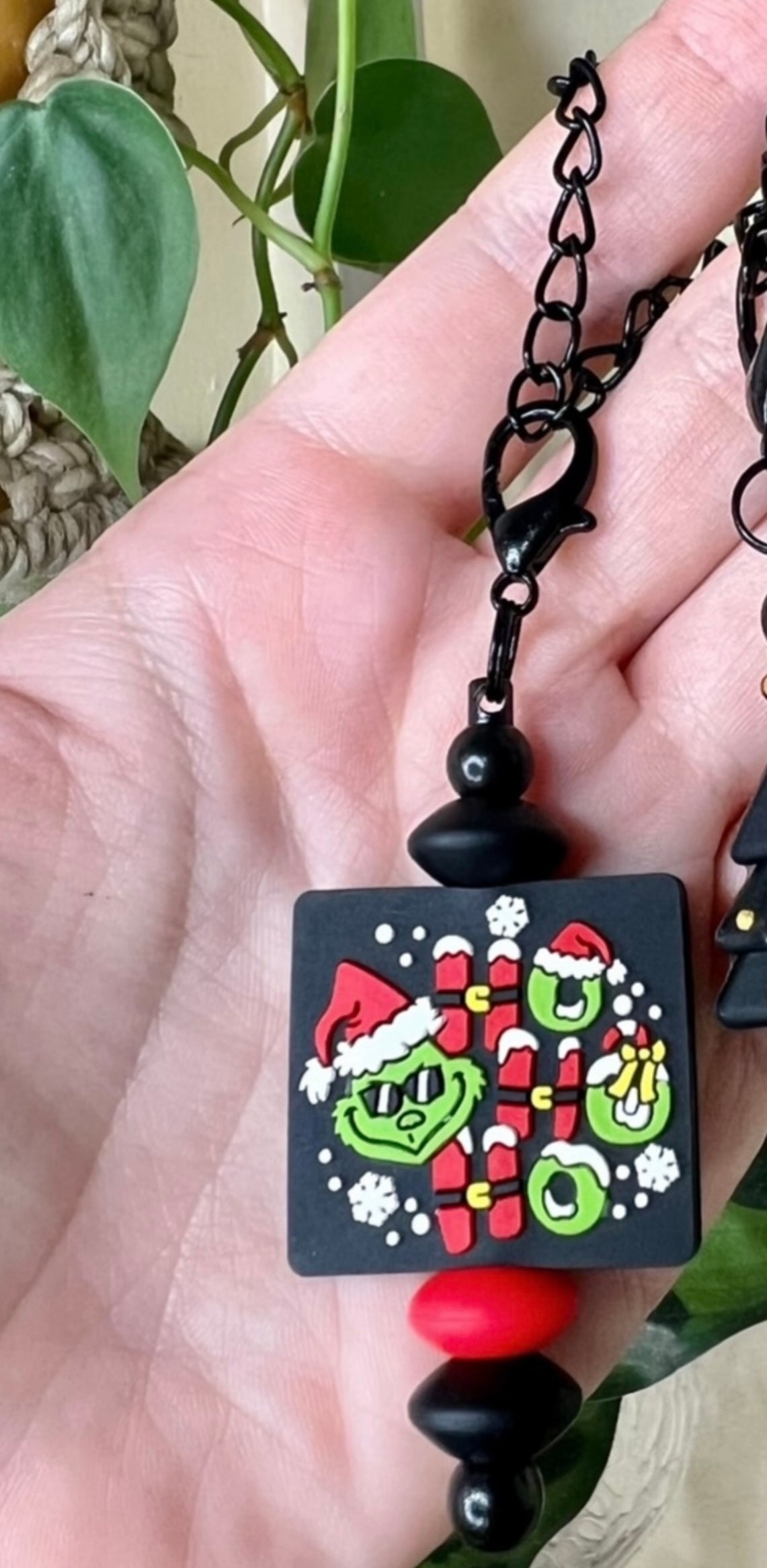 Silicone Charm - Ho Ho Ho Christmas Green Guy