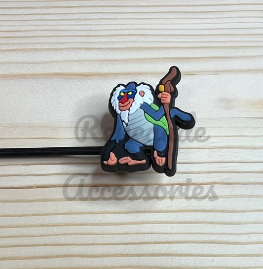Straw Topper - Lion Character Mandrill / Monkey